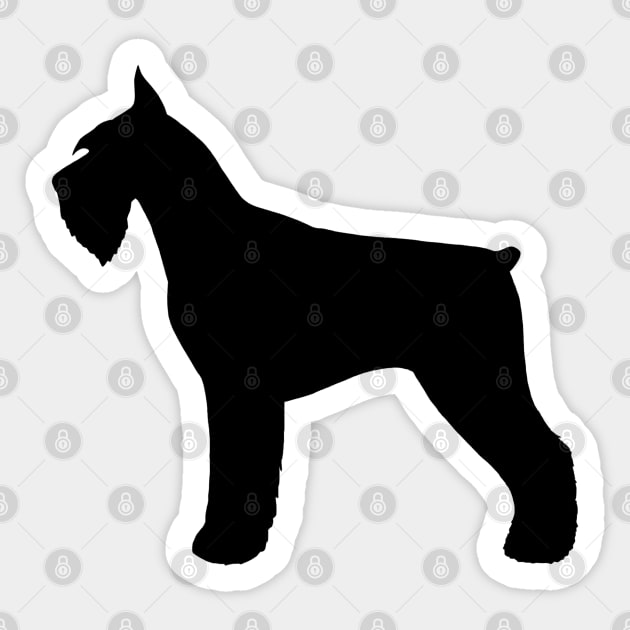 Giant Schnauzer Silhouette Sticker by Coffee Squirrel